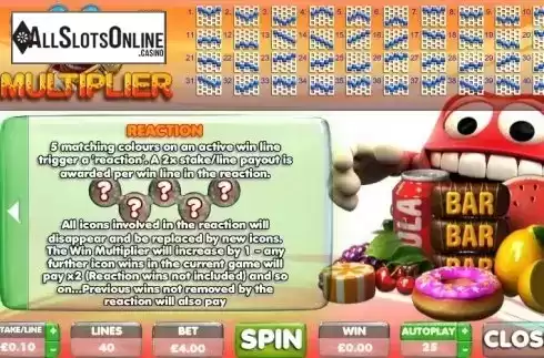 Paytable 3. Mr Multiplier from Big Time Gaming