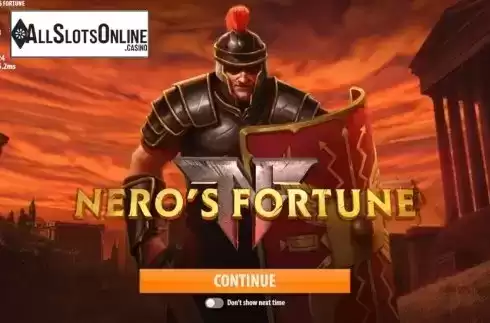 Start Screen. Neros Fortune from Quickspin