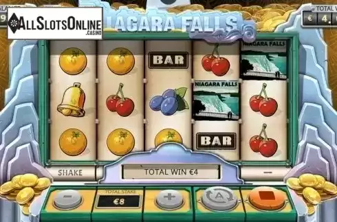Win Screen. Niagara Falls from Northern Lights Gaming