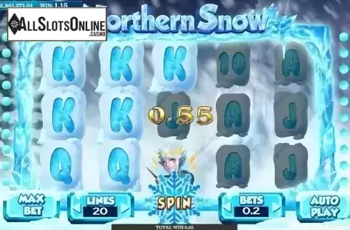Win Screen. Northern Snow from Vela Gaming