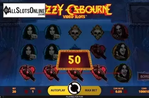 Win Screen. Ozzy Osbourne from NetEnt