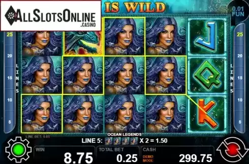 Win screen 2. Ocean Legends from Casino Technology