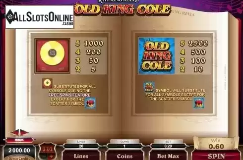 Screen3. Old King Cole from Microgaming