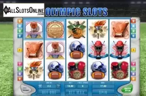 Win Screen . Olympic Slots from GamesOS