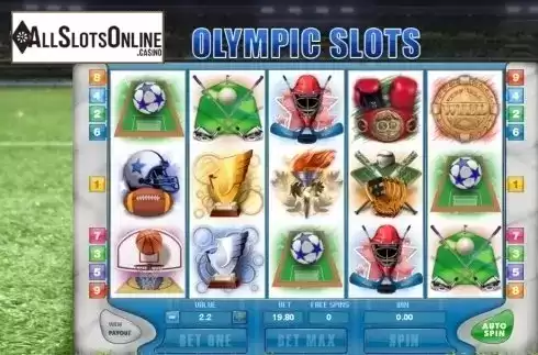 Game Workflow screen. Olympic Slots from GamesOS