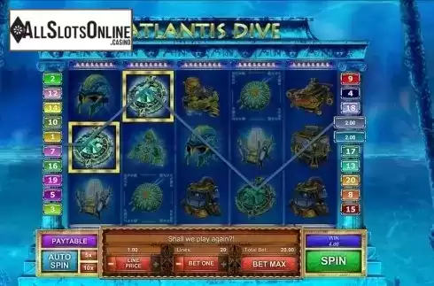 Win Screen . Atlantis Dive from GamesOS