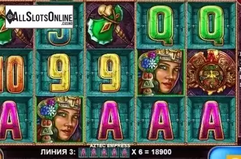 Win screen. Aztec Empress from Casino Technology