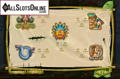 Screen4. Aztec Secrets from 1X2gaming