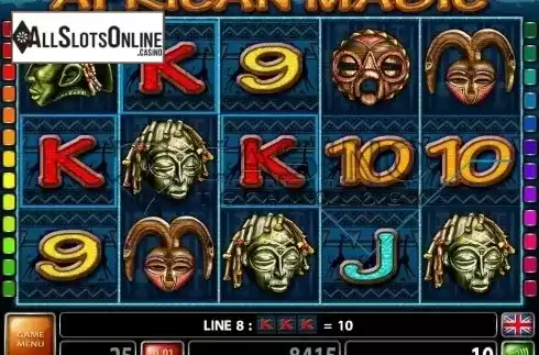 Win screen 1. African Magic from Casino Technology