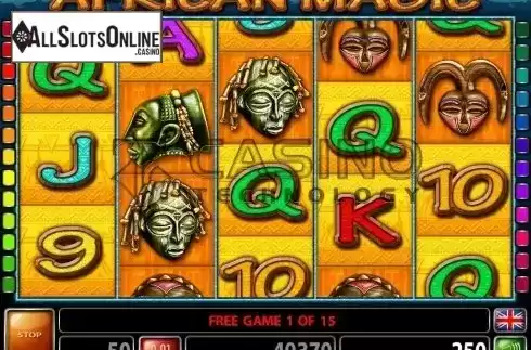 Win screen 3. African Magic from Casino Technology