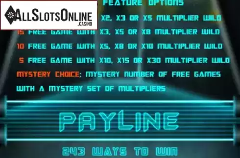 Paytable 2. Allway Heroes from AllWaySpin