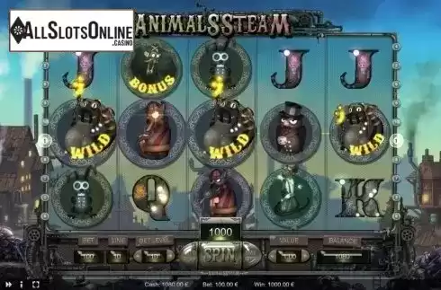 Wild Win screen. Animals Steam from Thunderspin