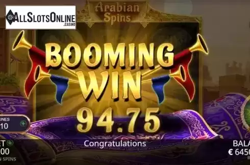 Booming Win. Arabian Spins from Booming Games
