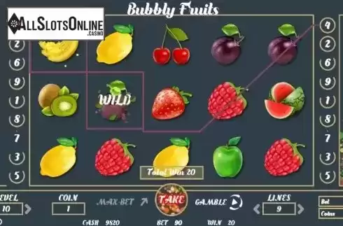 Win screen 1. Bubbly Fruits from BetConstruct