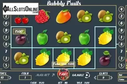 Win screen 2. Bubbly Fruits from BetConstruct