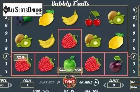 Win screen 3. Bubbly Fruits from BetConstruct
