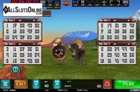 Game Screen 1. Buffalo Bingo from MGA