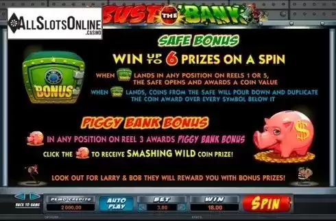 Screen5. Bust The Bank from Microgaming