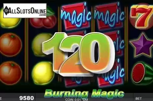Win screen 2. Burning Magic from Noble Gaming