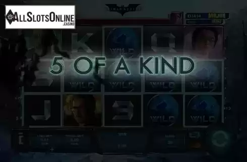 5 of a Kind screen. Batman Begins from Playtech