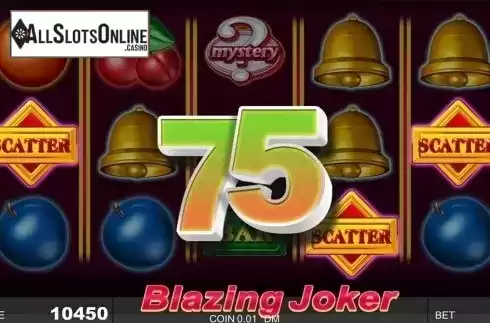 Win screen. Blazing Joker from Noble Gaming