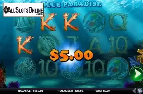 Win Screen. Blue Paradise from GamesLab