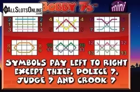 Paytable 5. Bobby 7s Mini from NextGen