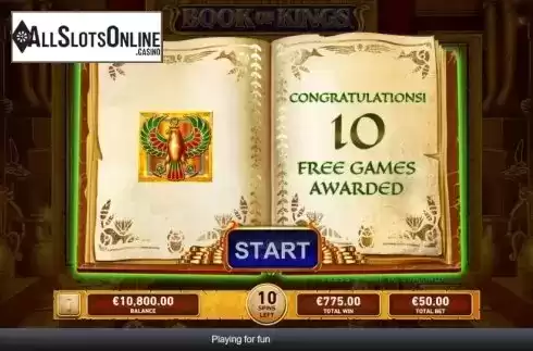 Free Spins 1. Book Of Kings from Rarestone Gaming