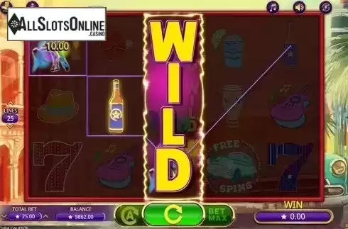 Wild win screen 2. Cuba Caliente from Booming Games