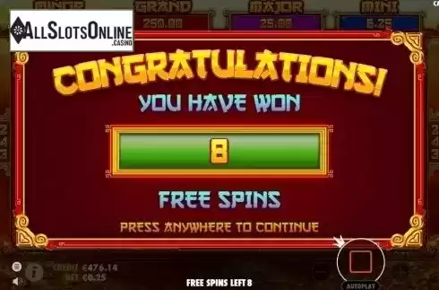 Free Spins Awarded. Caishen's Cash from Pragmatic Play