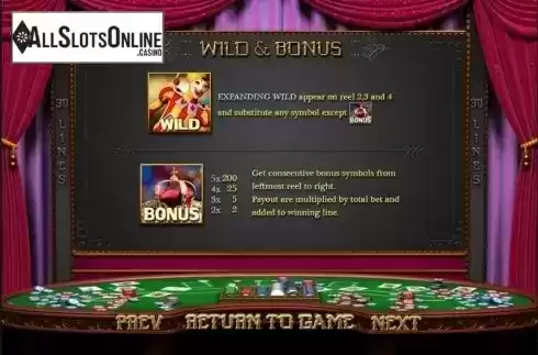Paytable 2. Casino Royale (GamePlay) from GamePlay
