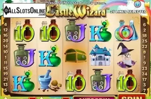 Reel Screen. Castle Wizard from Allbet Gaming