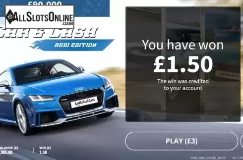 Win screen 2. Car & Cash - Audi from gamevy