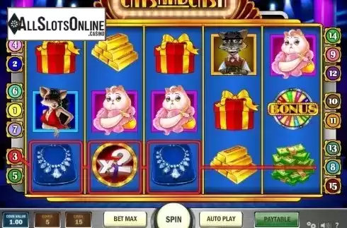 Win screen. Cats and Cash from Play'n Go