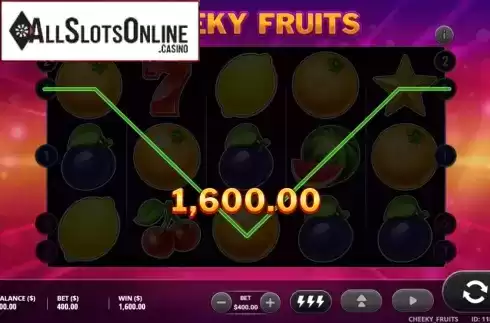 Win Screen. Cheeky Fruits from Gluck Games