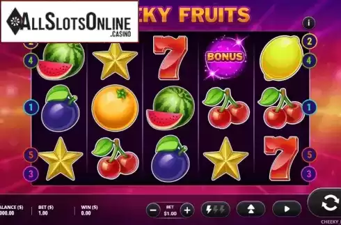 Reel Screen. Cheeky Fruits from Gluck Games