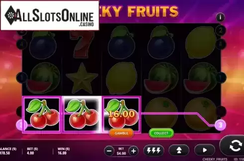 Win Screen 2. Cheeky Fruits from Gluck Games
