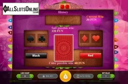 Bonus Game screen. Cherry Fiesta from BGAMING