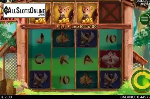 Multiplier Feature. Chicken Party from Booming Games
