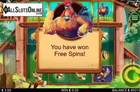 Free Spins 1. Chicken Party from Booming Games