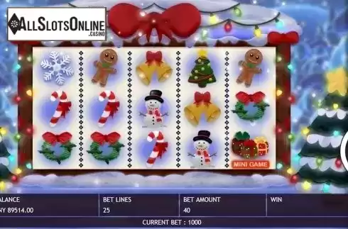 Reels screen. Christmas Joy (Triple Profits Games) from Triple Profits Games