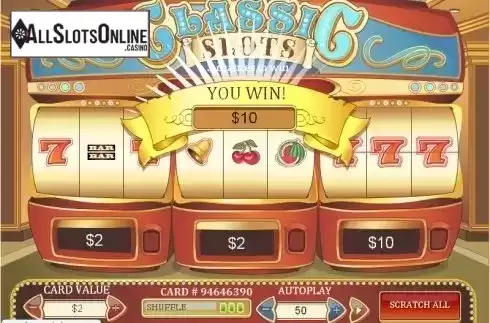 Win Screen. Classic Slots from Playtech