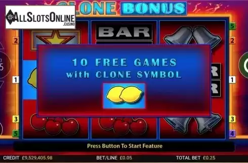 Free Spins. Clone Bonus from Reel Time Gaming