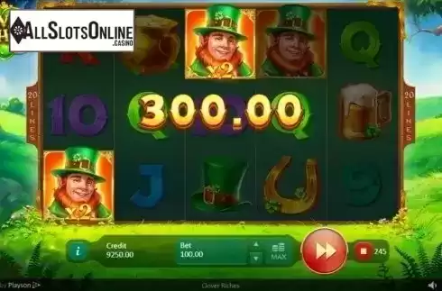 Win Screen 2. Clover Riches from Playson