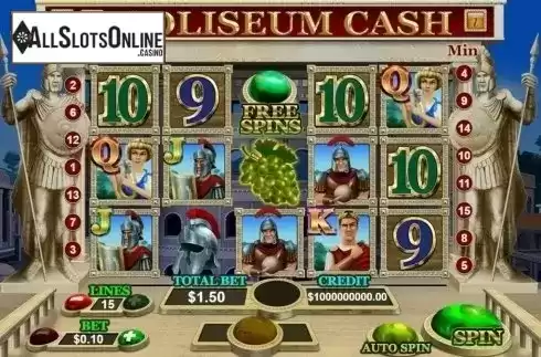 Reel Screen. Coliseum Cash from Slot Factory