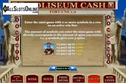 Features 3. Coliseum Cash from Slot Factory