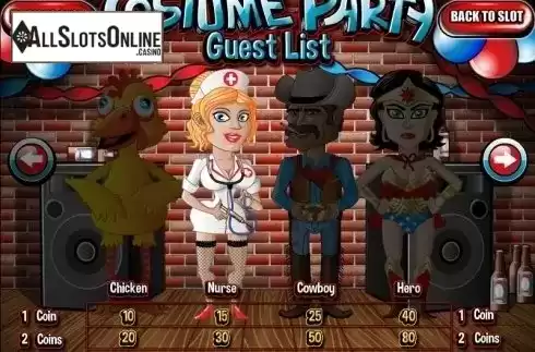 Screen2. Costume Party from Rival Gaming