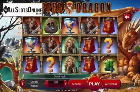 Reel Screen. Copper Dragon from Mancala Gaming