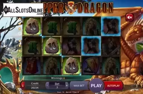 Win screen 2. Copper Dragon from Mancala Gaming