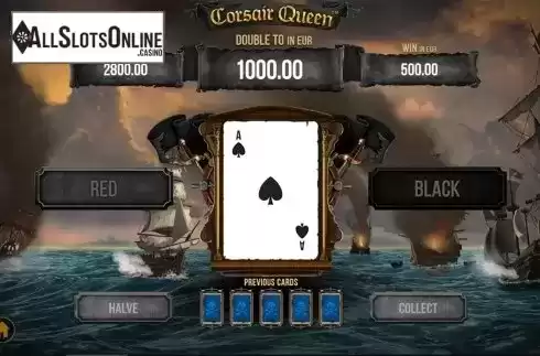 Gamble win screen. Corsair Queen from SYNOT